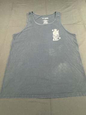 Thirty Single Black Tank Top With Grim Reaper King Print Large